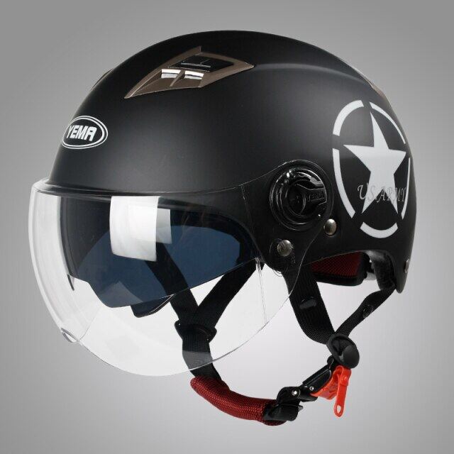 329S Motorcycle Helmet Half Open Face Riding Scooter Electric Moto