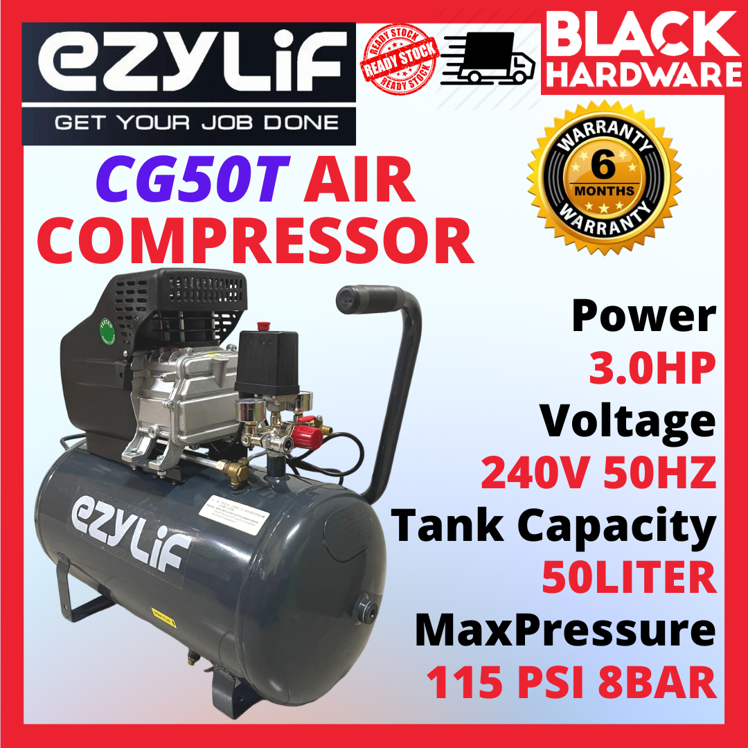 Black Hardware Ezylif Home Air Compressor Hp Kompressor Angin Liter