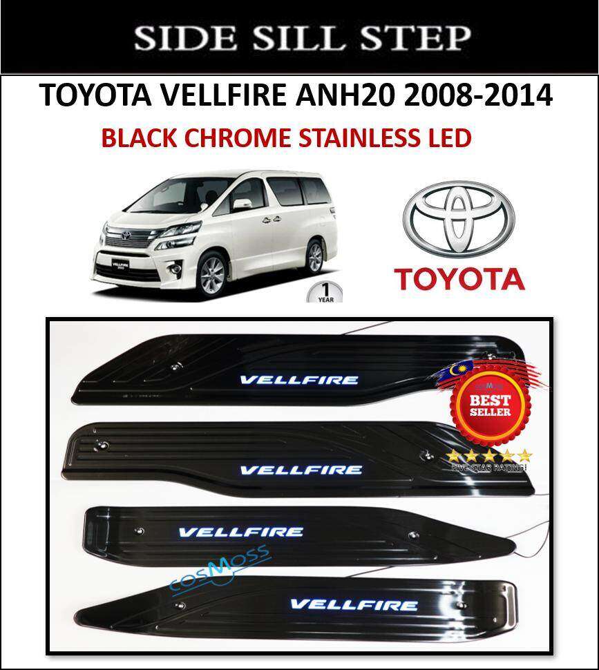 Toyota Vellfire Anh Black Chorme Led Door Side Sill Step