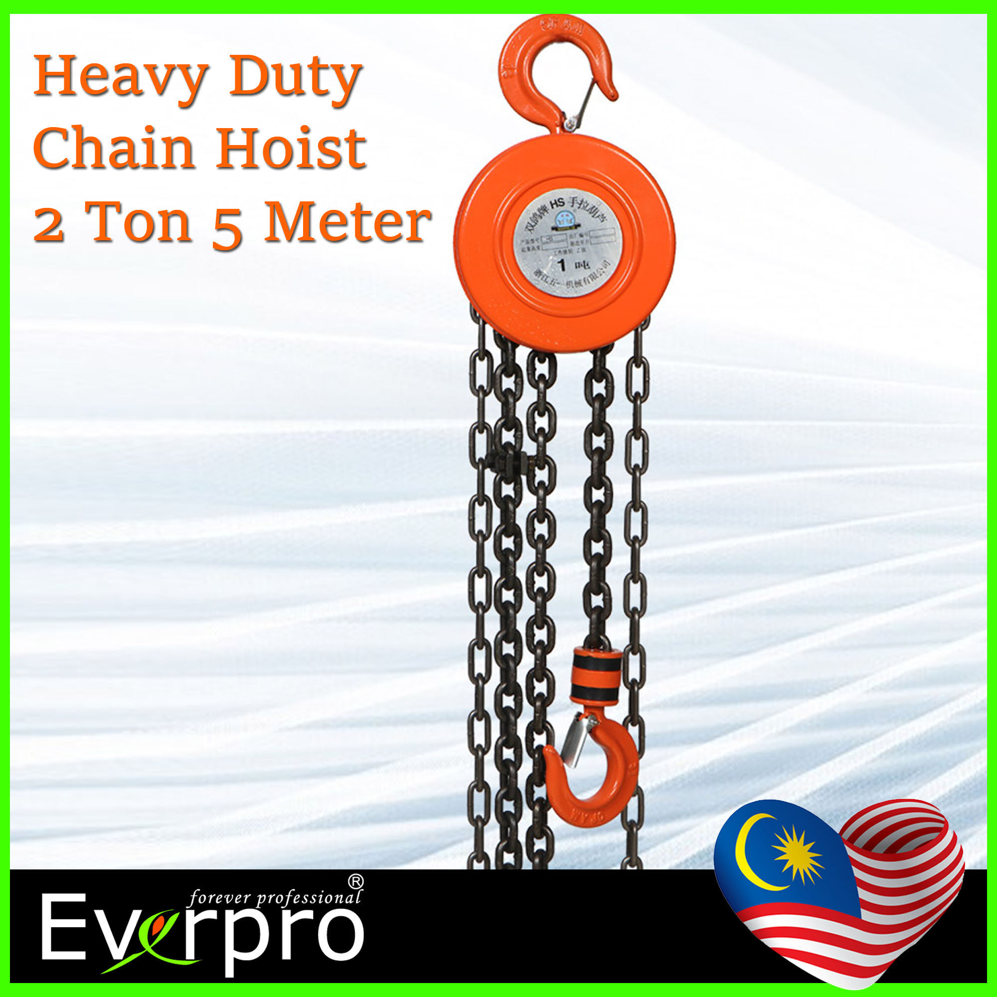 SHUANG GE Heavy Duty Chain Hoist HS Type 2 Tons 5 Meter Lazada