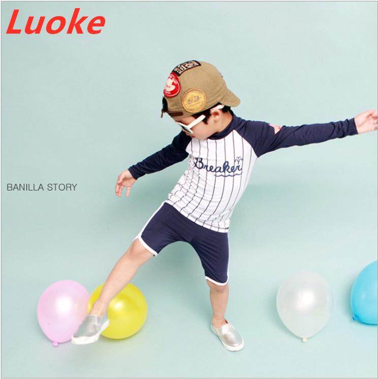 Luoke ชุดว่ายน้ำเด็กชุดว่ายน้ำน่ารักลายแขนยาวกันแดดแห้งเร็วชุดบ็อกเซอร์ BOYSS-yzj-124-hys6133 Luoke ชุดว่ายน้ำเด็กชุดว่ายน้ำน่ารักลายแขนยาวกันแดดแห้งเร็วชุดบ็อกเซอร์ BOYSS-yzj-124-hys6133