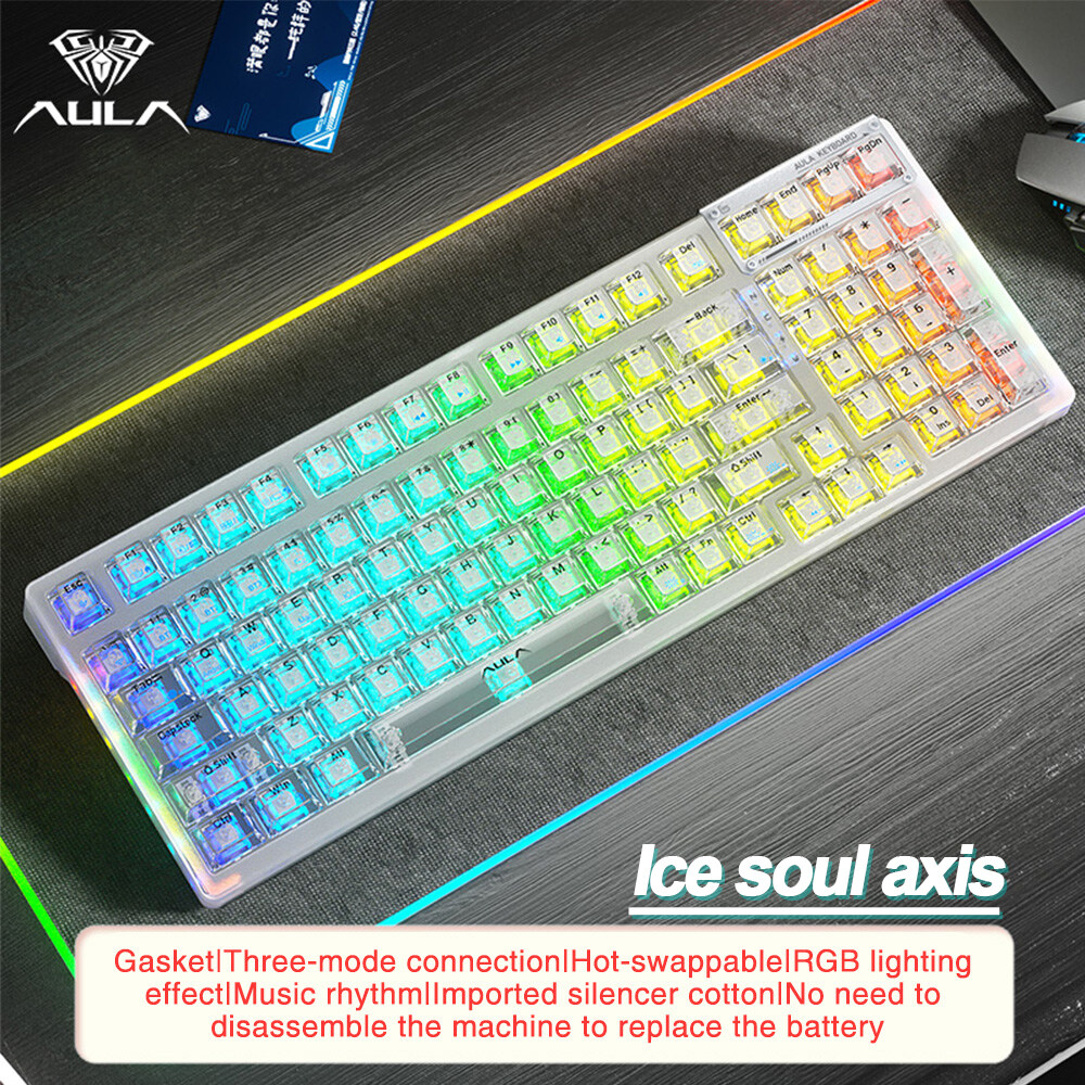 Aula F Hotswap Bluetooth Wireless Mechanical Keyboard Mode Rgb