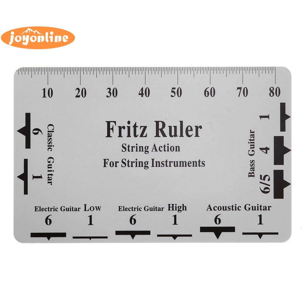 Fritz Ruler Guitar String Action Gauge String Pitch Ruler Card Luthier