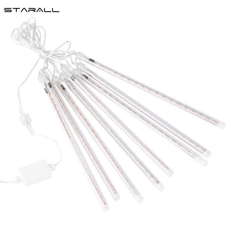 StarALL 8 Tubes Meteor Effect Glow Sticks LED String Light Rain Snowfall Lights Decor Lamp