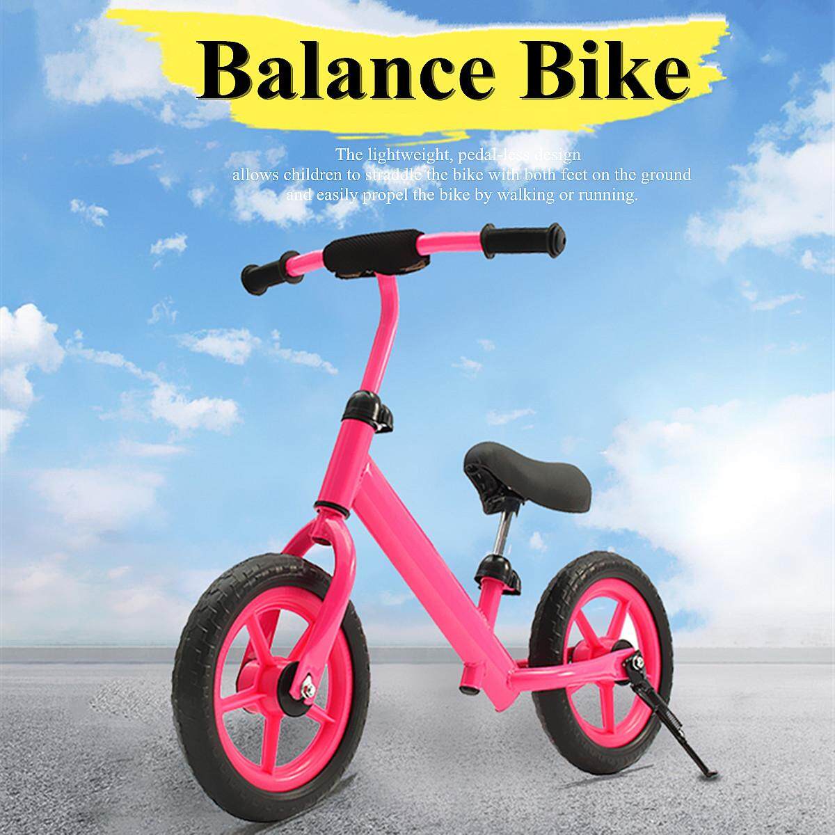 Unisex Kids 12/" White Balance Bike Classic No-Pedal Learn To Ride Pre Bike