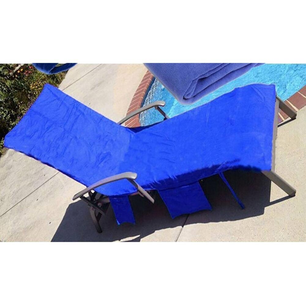 Keberuntungan-G 210*73 Cm Lounger Mate Pantai Handuk Super Lembut Matahari Lounger Tempat Tidur Liburan Taman Lounge Kantong pembawa Tas Warna: asam Biru Keterangan: 73*210 Cm (Keberuntungan-G)-Internasional
