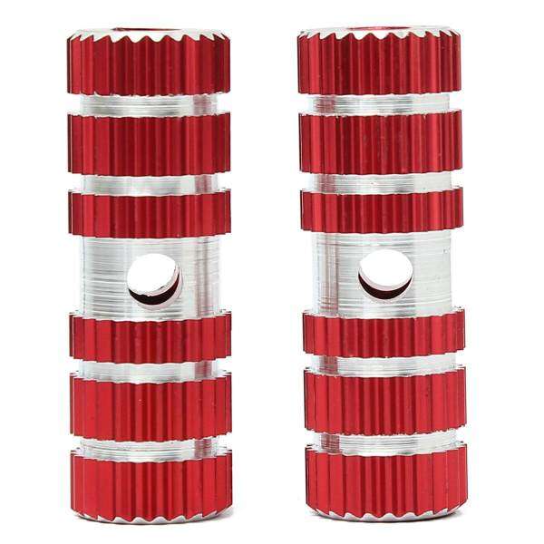 2Pcs Axle Foot Pegs Stunt Pedal For BMX Mountain Bike Bicycle Cycling Cylinder Red