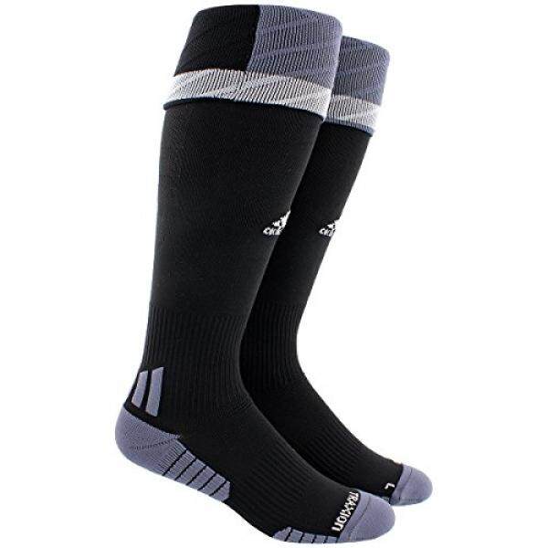 Adidas Traxion Premier OTC Sepak Bola Kaus Kaki, Hitam/Onix/Ringan Onix, Kecil-Internasional
