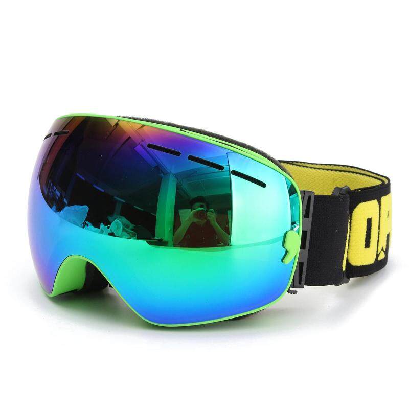 Mua COPOZZ UV400 Spherical Dual-layer Lens Snowboard Glasses Anti-fog Skiing Goggles #Green - intl