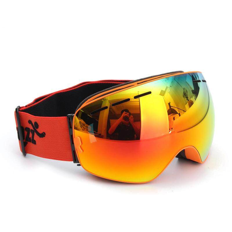 Mua COPOZZ UV400 Spherical Dual-layer Lens Snowboard Glasses Anti-fog Skiing Goggles #Orange - intl