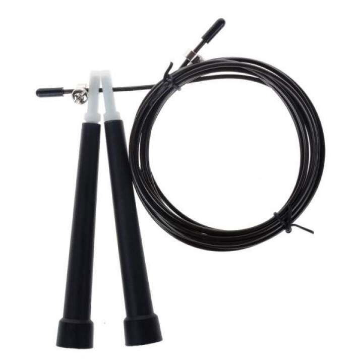 High speed Steel Wire Skipping Adjustable Jump Rope Black Lazada