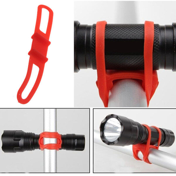 HKS Bike Silicone Rubber Elastic Bicycle Parts Red Holder Mount Tie Strap Bandage - intl