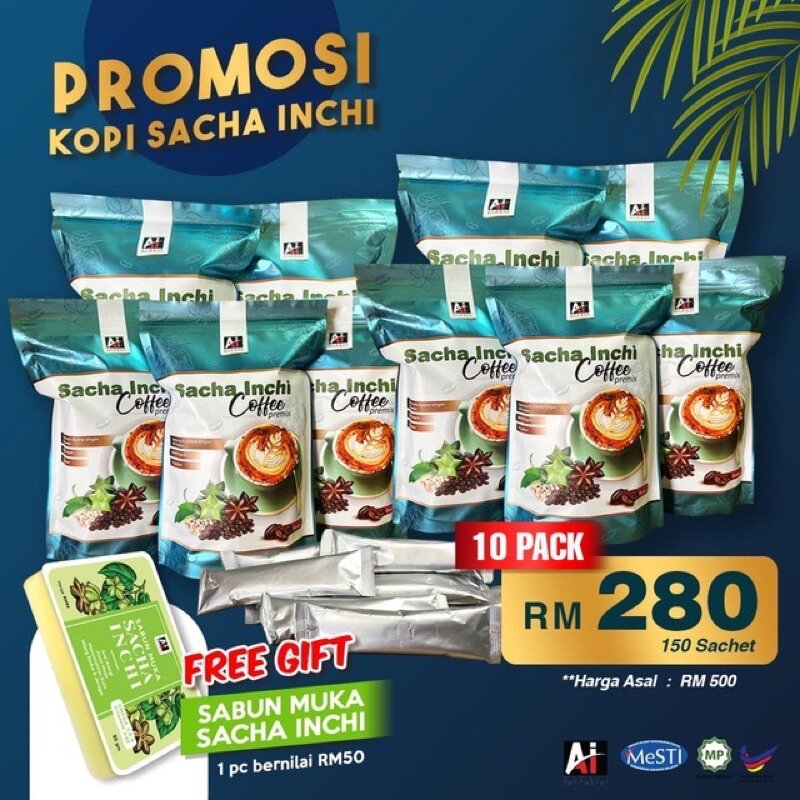 KOPI COFFEE SACHA INCHI PREMIUM AI GLOBAL Lazada