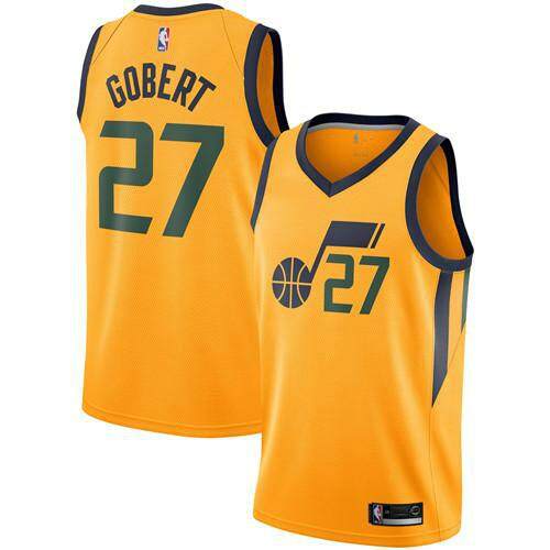 NBA Men's Utah Jazz Rudy Gobert #27 Navy Swingman Basketball Jersey - Icon Edition S-2XL Professional NBA Men's Utah Jazz Rudy Gobert #27 Navy Swingman Basketball Jersey - Icon Edition S-2XL Professional
