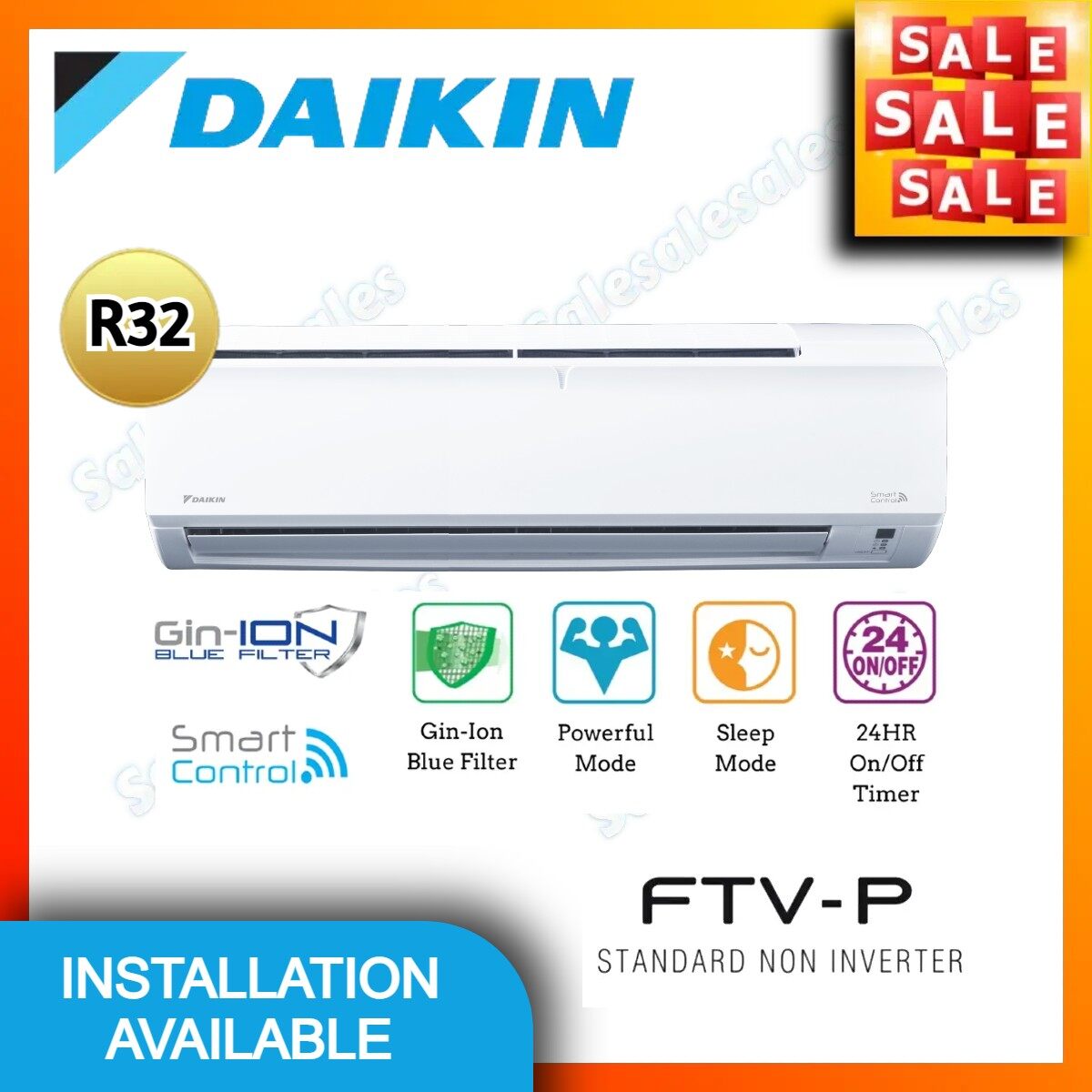 DAIKIN 1HP 1 5HP 2HP 2 5HP 3HP Non Inverter Air Conditioner