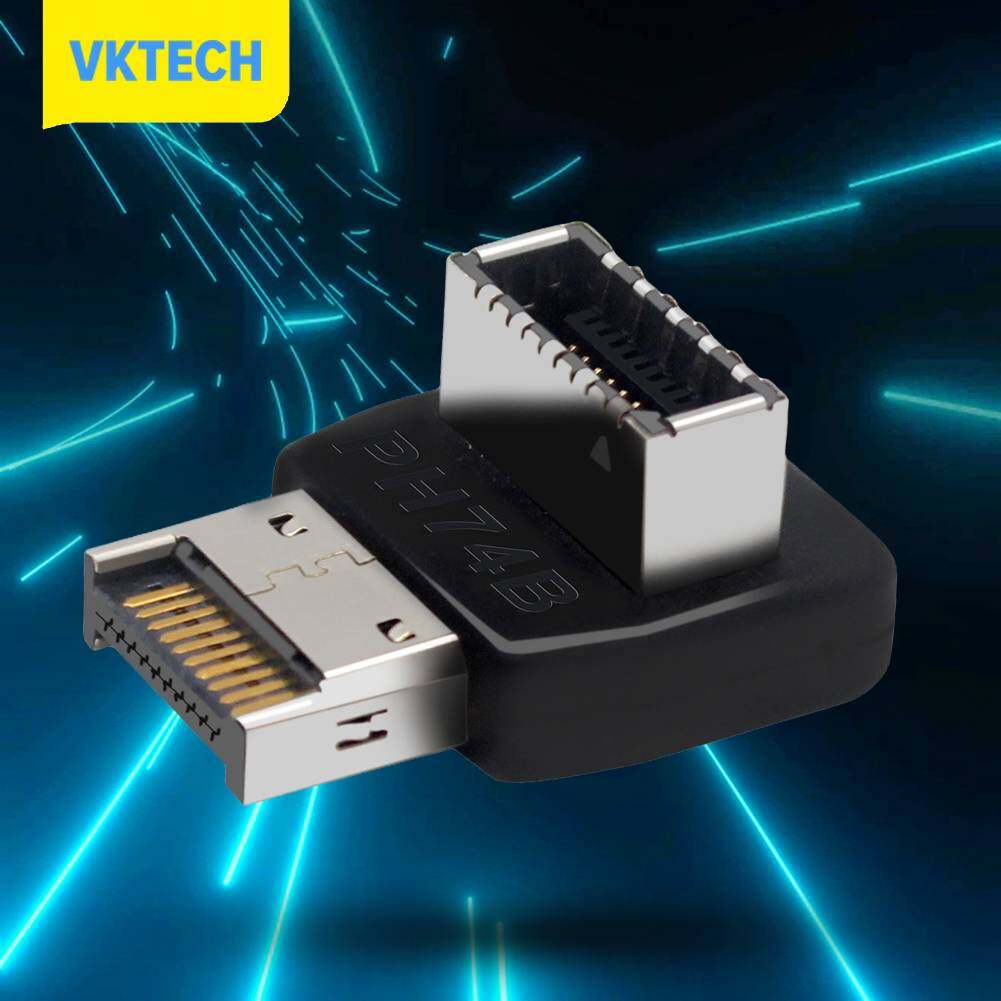 Vktech Front USB C Header Adapter USB Front Panel Adapter Vertical