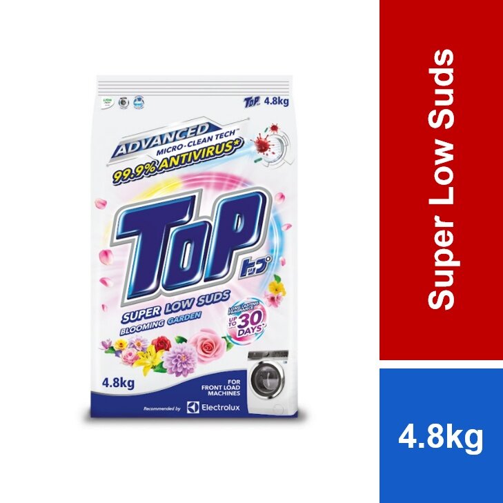 TOP Powder Laundry Detergent Super Low Suds Blooming Garden 4 8kg