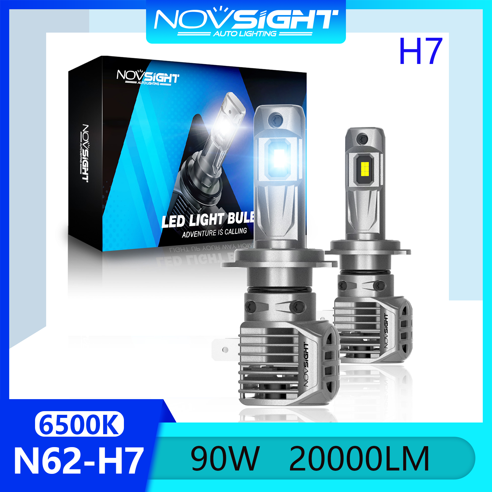 Novsight N H Led Headlight Bulb W Lm K White Extremely