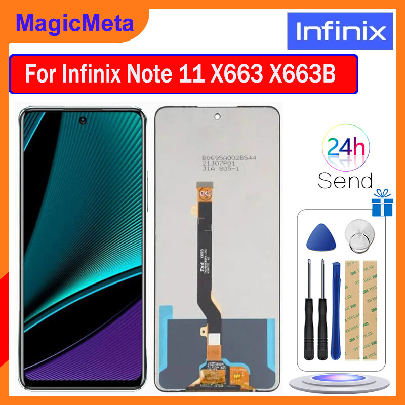 MagicMeta TFT หนาจอสดำ6 7นวสำหรบ Infinix Note 11 X663เปลยน X663B