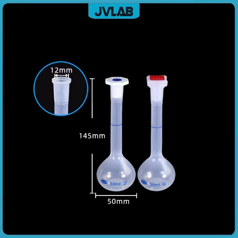 Plastic Volumetric Flask Laboratory PP Container Bottle White Flask