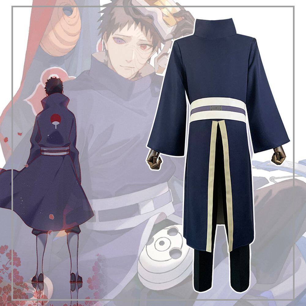 Anime Naruto Akatsuki Tobi Uchiha Obito Cosplay Costumes Hot Men Cloak