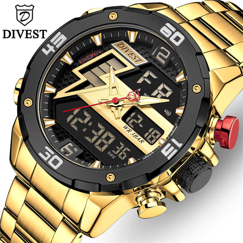 SMAEL Mens Date Watches Fashion Top Brand Luxury LED Chronograph Casual