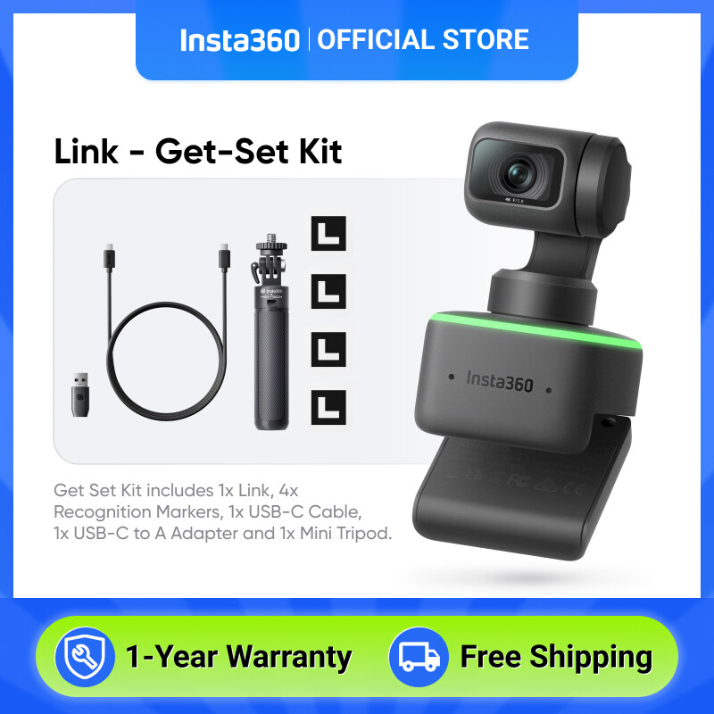 Insta360 Link PTZ 4K Webcam With 1 2 Sensor AI Tracking Gesture