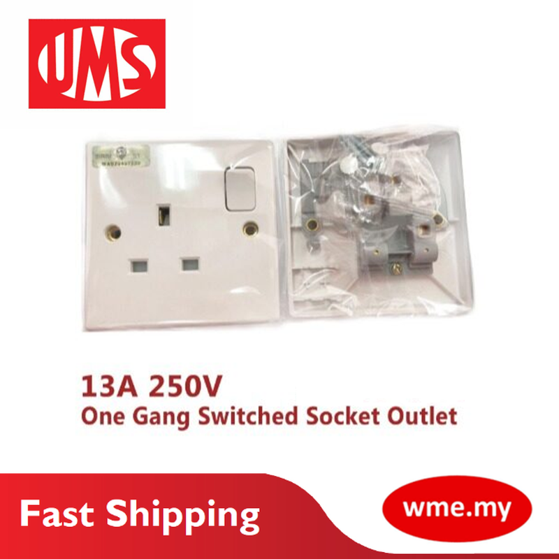 UMS 2913A R1 13A 250V 1 Gang Switched Socket Outlet Lazada