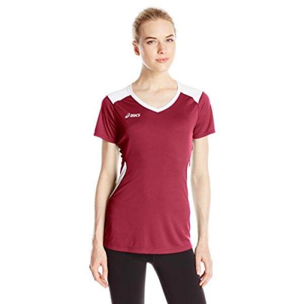 Asics Wanita Set Jersey, Kardinal/Putih-Internasional