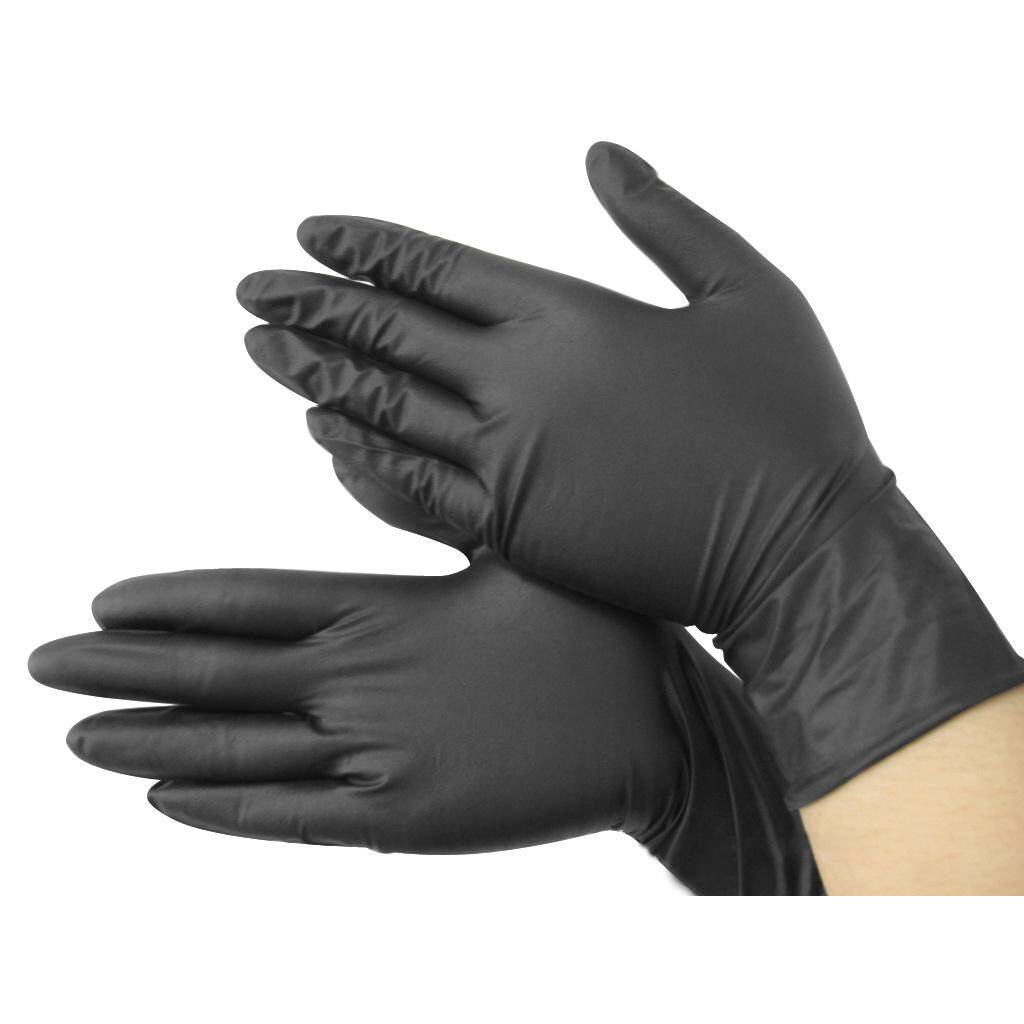 Hitam Nitril Disposable Sarung Tangan Sejuk Daya Bebas X100-Tato-Mechanic Baru-Internasional