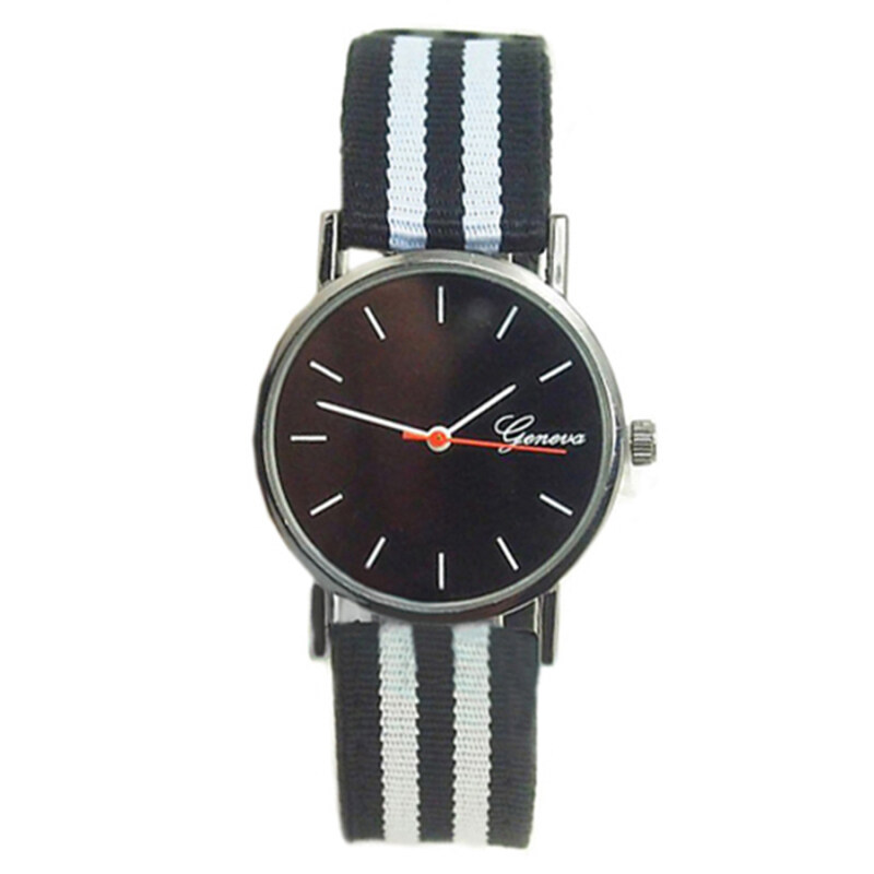 Bluelans® Unisex Black Strap Nylon Watch Malaysia