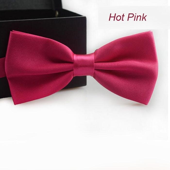 Classic Fashion Novelty Mens Adjustable Tuxedo Wedding Bow Tie Necktie Hot Pink