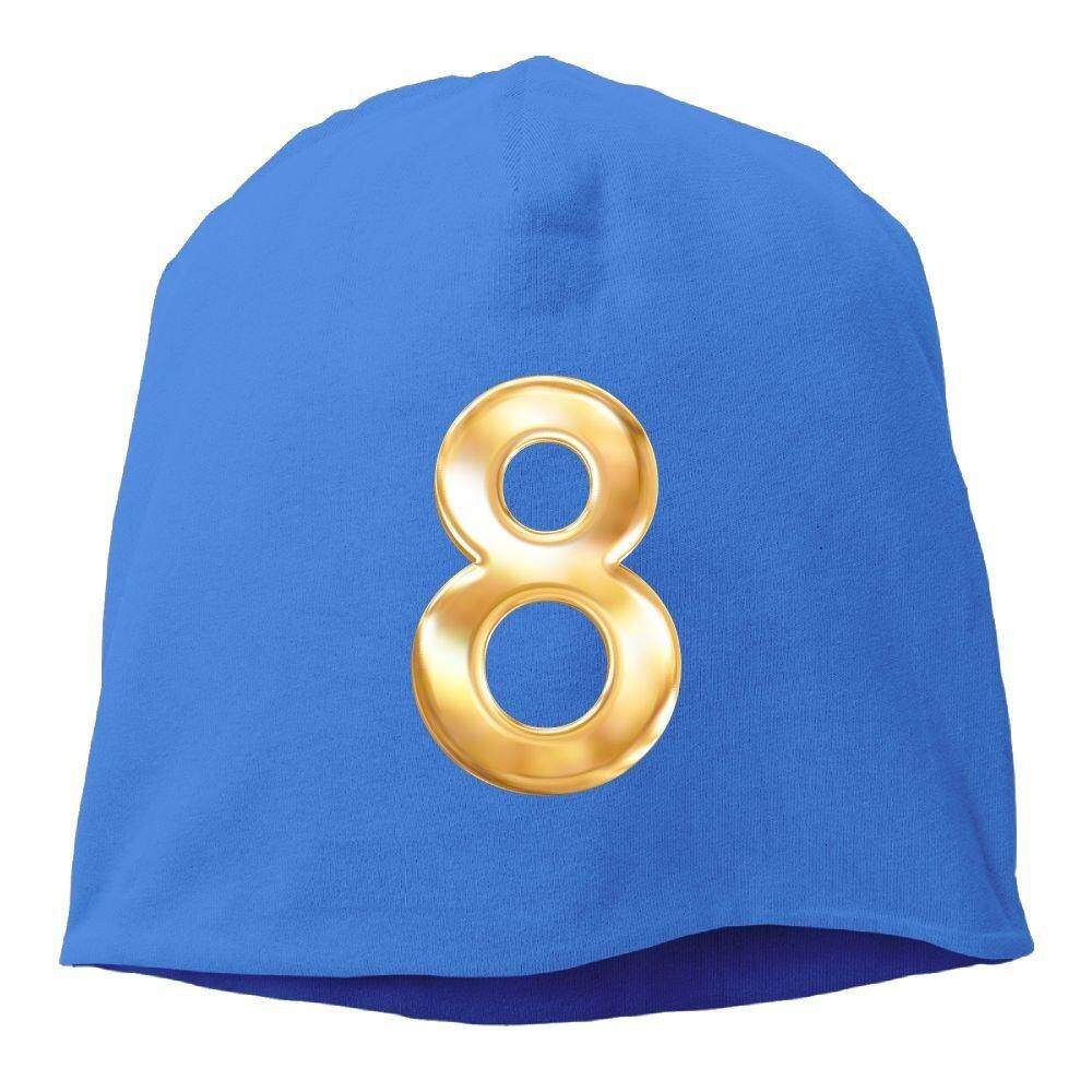 Dmn Fashion Warna Solid Huruf Emas G Beanie Topi untuk Unisex Putih Satu Ukuran-Intl