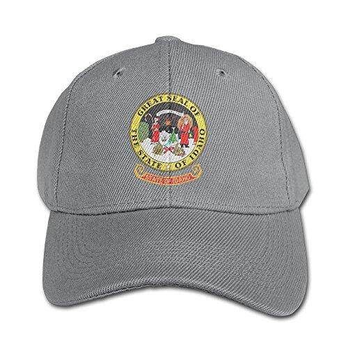 Gajah Yang Bendera Idaho dengan Natal Theme-01.png Murni Warna Topi Bisbol Katun Dapat Diatur untuk Anak Anak Laki-laki Perempuan-Internasional