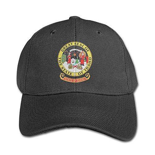 Gajah Yang Bendera Idaho dengan Natal Theme-01.png Murni Warna Topi Bisbol Katun Dapat Diatur untuk Anak Anak Laki-laki Perempuan-Internasional