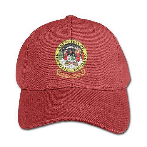 Gajah Yang Bendera Idaho dengan Natal Theme-01.png Murni Warna Topi Bisbol Katun Dapat Diatur untuk Anak Anak Laki-laki Perempuan-Internasional