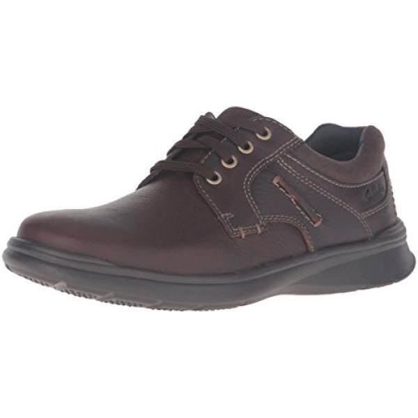 Dari Amerika Serikat Clarks Pria Cottrell Polos Oxford, Cokelat Berminyak,-Internasional