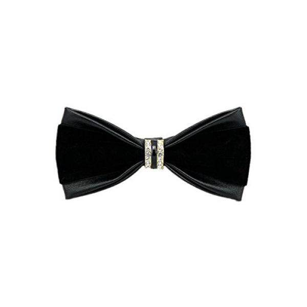 Bow Ties Cummerbunds Hello Tie Mens Pre Tied Pu Leather Bow Ties