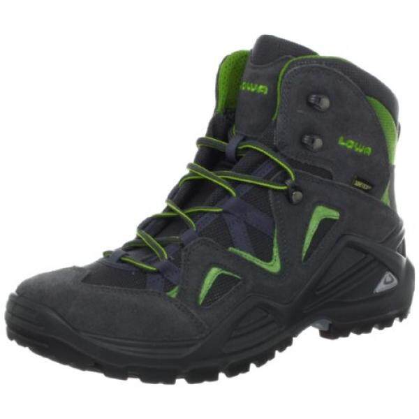 Lowa Mens Zephyr GTX Mid Hiking Boot,Anthracite/Green, US - intl