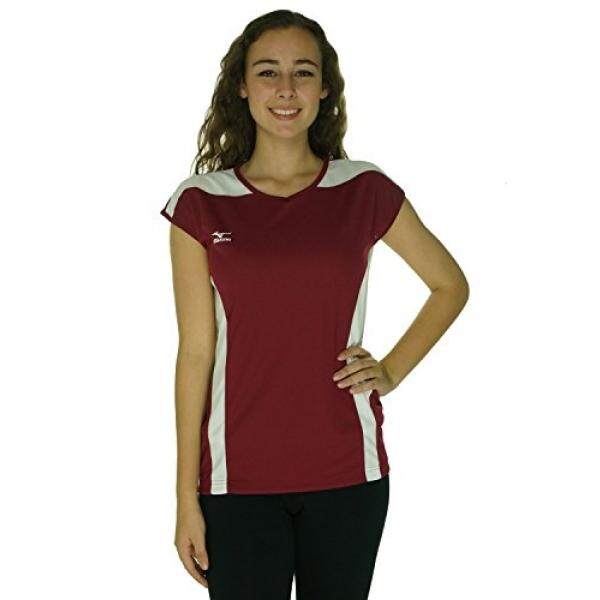 Mizuno Wanita Performa Tanpa Lengan G3 Jersey, Kardinal/Putih, X-besar-Internasional