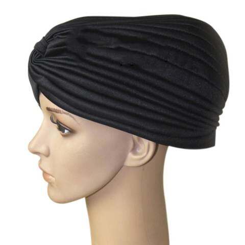 Muslim head baotou cap bath hats for men hip-hop cap Black 1
