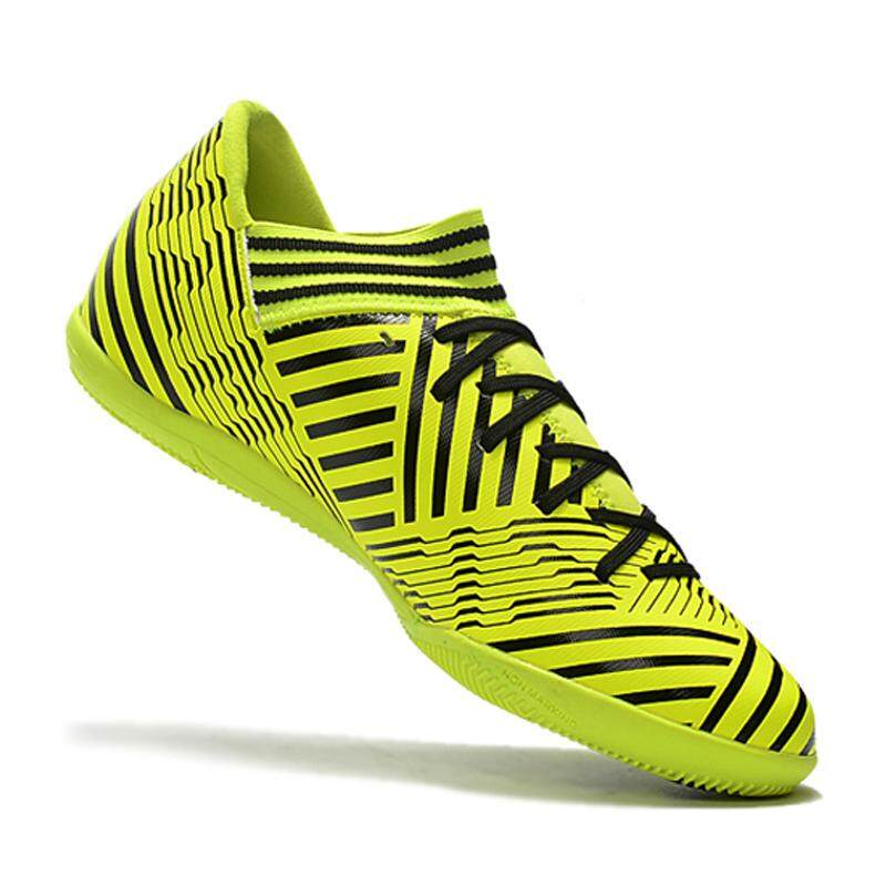 Baru Sepatu Sepak Bola Indoor Flat Bottom Pria Nemeziz Tango 17.3 IC Football Sepatu Fashion Soccer Cleat Sepatu Olahraga sneakers Kuning-Intl