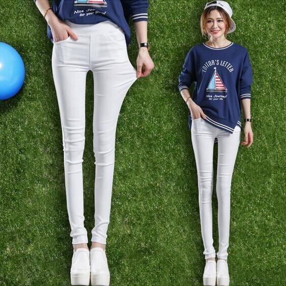 TB ความยืดหยุ่นสูง Leggings ของฉบับภาษาเกาหลี - สีขาว - INTL TB ความยืดหยุ่นสูง Leggings ของฉบับภาษาเกาหลี - สีขาว - INTL