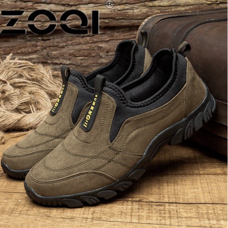 ZOQI รองเท้าสบายๆรองเท้าแบนชายรองเท้าผ้าใบฝูงเดินรองเท้ารองเท้า Gommino ขับรถรองเท้ารองเท้าหนังนิ่ม