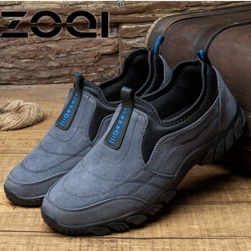 ZOQI รองเท้าสบายๆรองเท้าแบนชายรองเท้าผ้าใบฝูงเดินรองเท้ารองเท้า Gommino ขับรถรองเท้ารองเท้าหนังนิ่ม