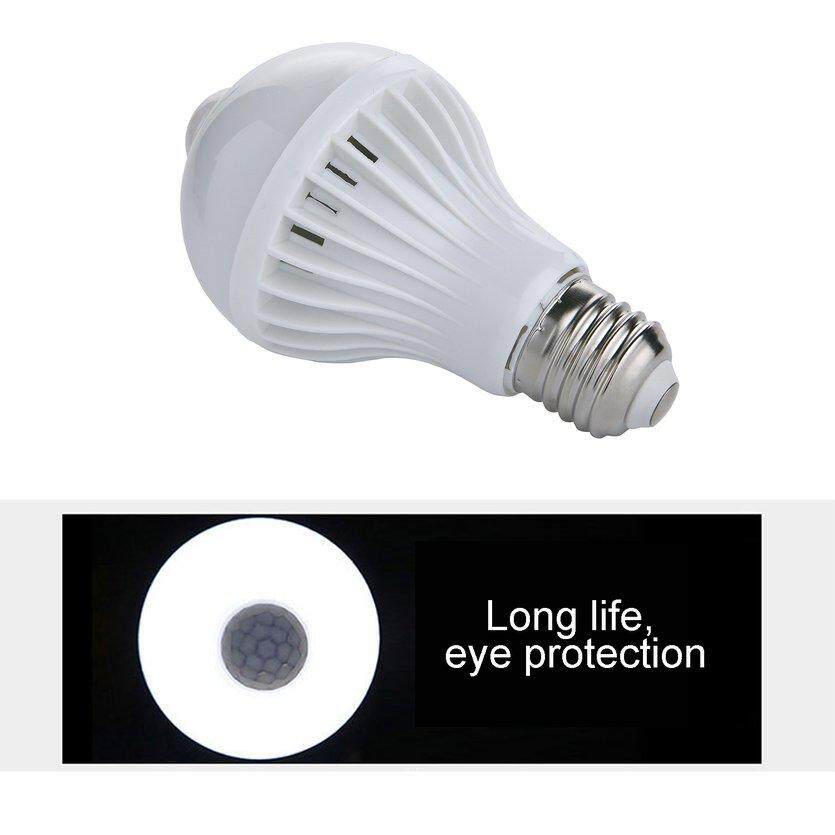 ĐẦU ĐÈN LED PIR Đèn E27 Bóng Đèn Tự Động Thông Minh PIR Hồng Ngoại Chuyển Động Cảm Biến Ánh Sáng