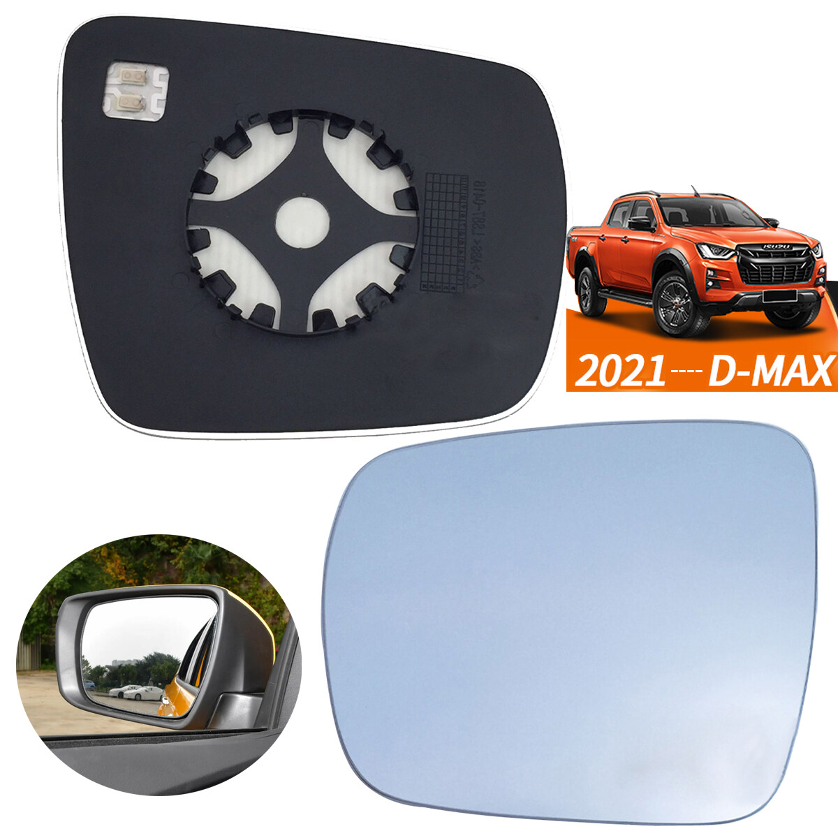 Car Rearview Mirror Glass For Isuzu Dmax D Max Heated