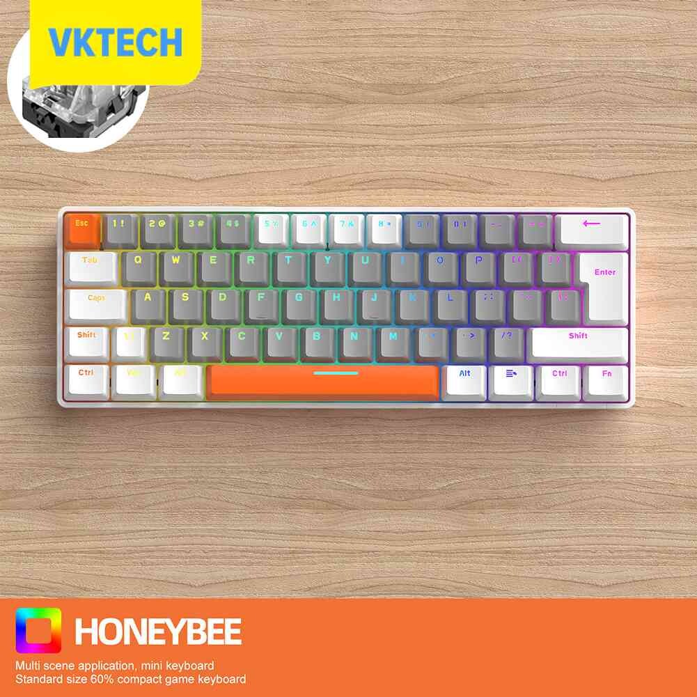 Vktech Keys Gaming Keyboard Ergonomic Wired Mechanical Keyboard