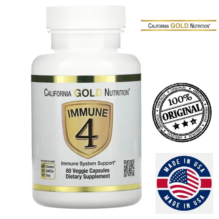 California Gold Nutrition Immune 4 Immune System Support 60 180