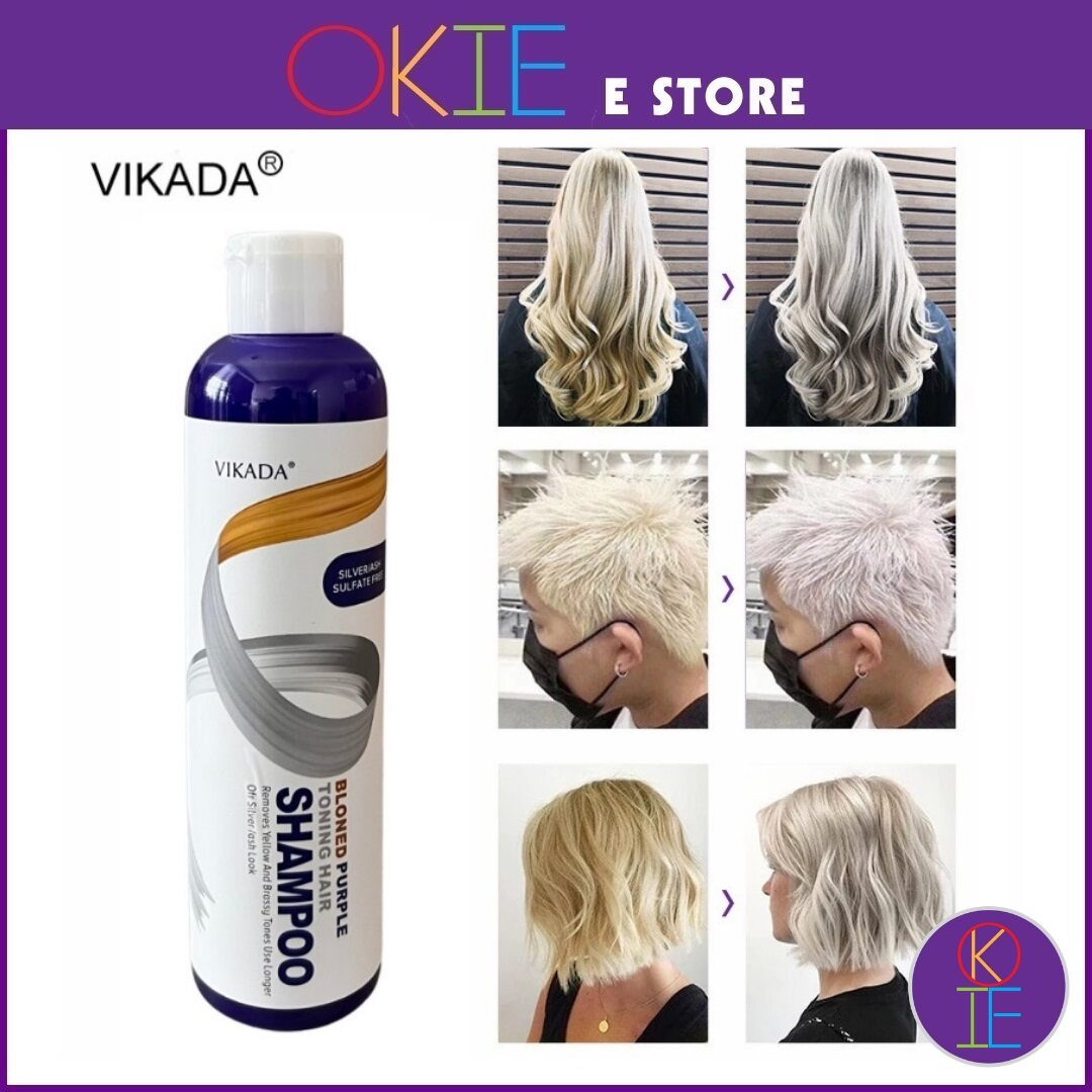 Vikada Purple Shampoo For Blonde Silver Ash Grey Bleached Highlighted